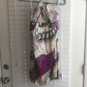 SOLD- Alice and Trixie silk halter dress